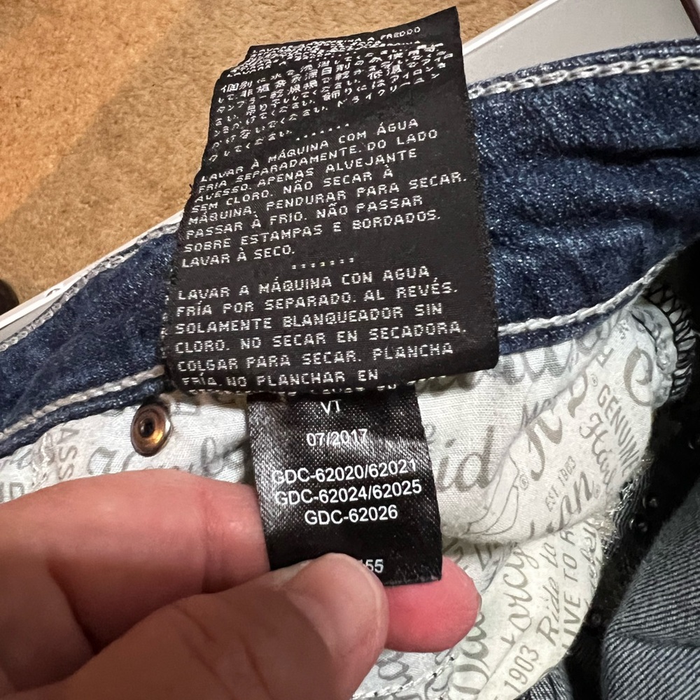Harley Davidson Denim Blue Jeans Rhinestone Pockets - Picture 6 of 6